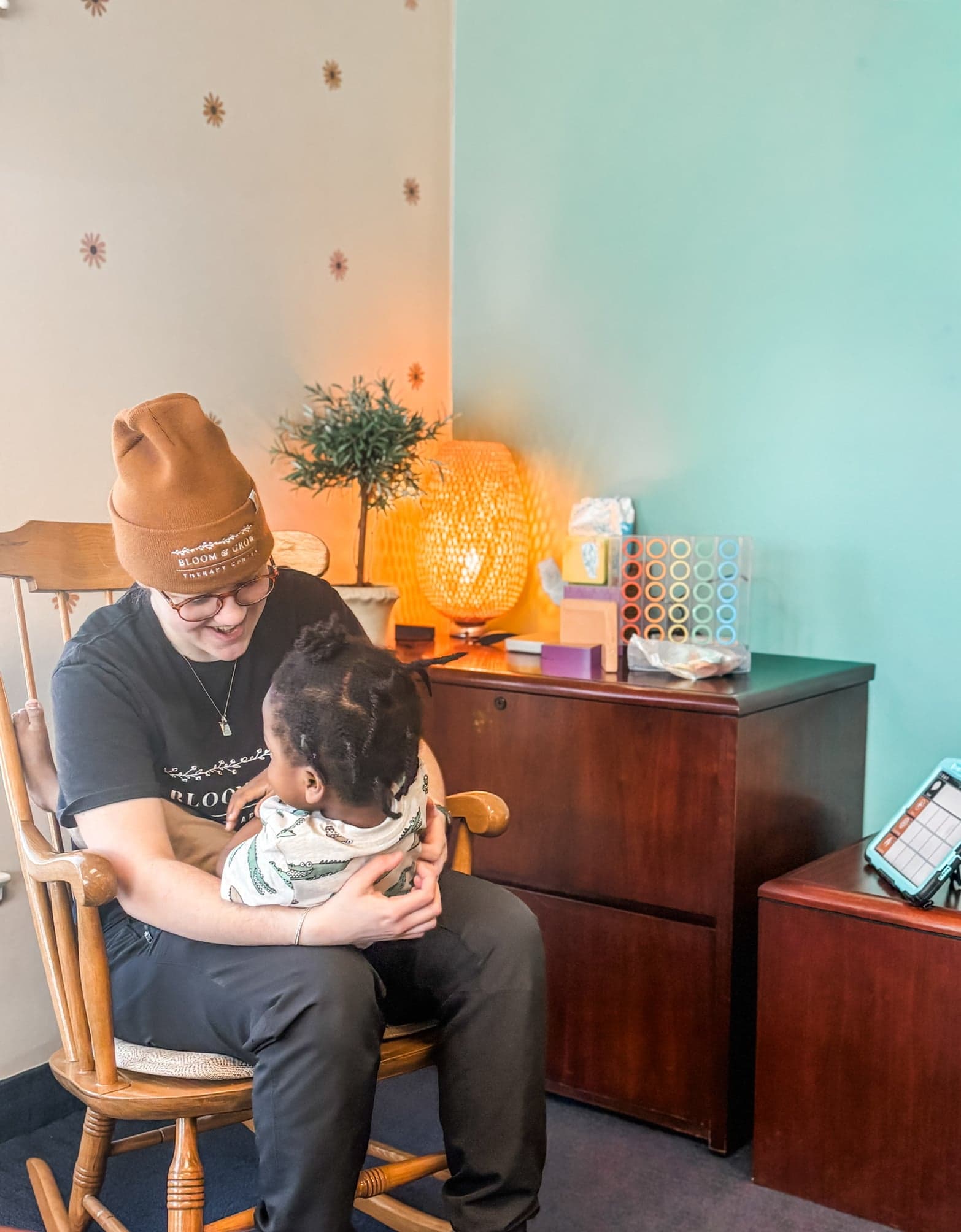 Therapist with infant