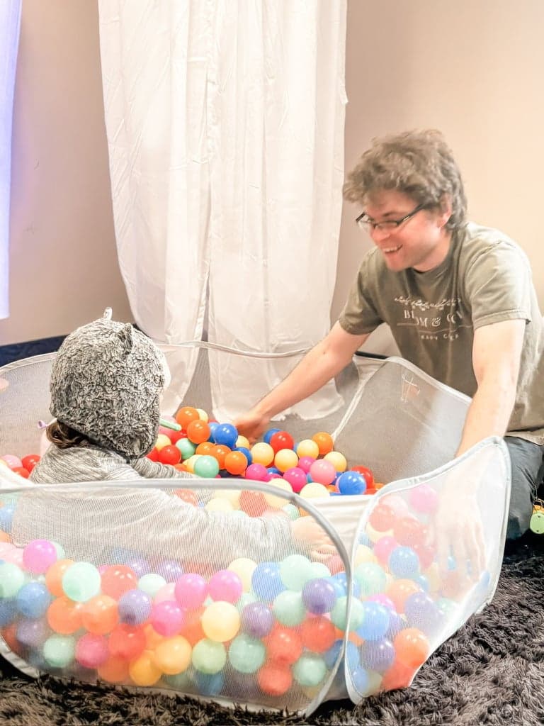 Ball pit sensory play
